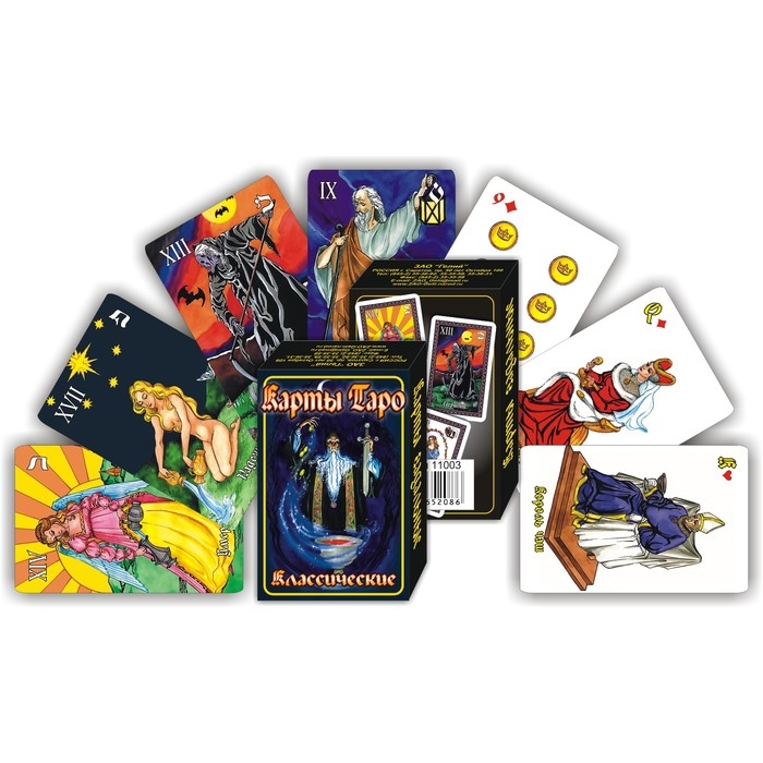Карты таро  Карты таро "Классические", карты гадальные, с инструкцией, 78 карт, 6 х 9 см