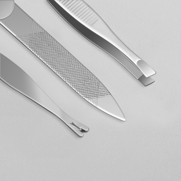 Набор маникюрный «Рептилия», 6 предметов, в футляре, цвет красный Набор маникюрный «Рептилия», 6 предметов, в футляре, цвет красный