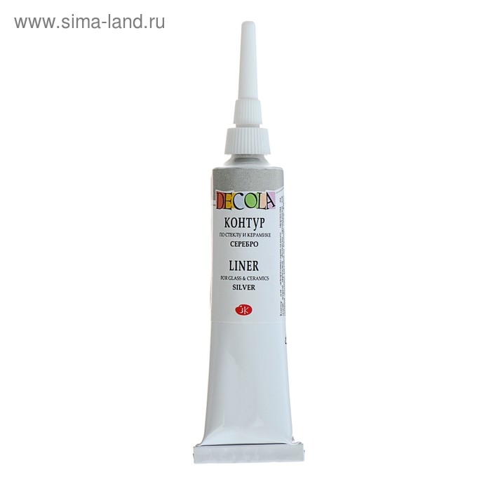 Контур по стеклу и керамике 18 мл, ЗХК Decola Metallic, серебро, (5303966) Контур по стеклу и керамике 18 мл, ЗХК Decola Metallic, серебро, (5303966)