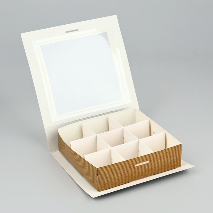 Коробка под 9 конфет с ячейками «Лучшему мужчине» 14.5 х 13.5 х 3.5 см Коробка под 9 конфет с ячейками «Лучшему мужчине» 14.5 х 13.5 х 3.5 см