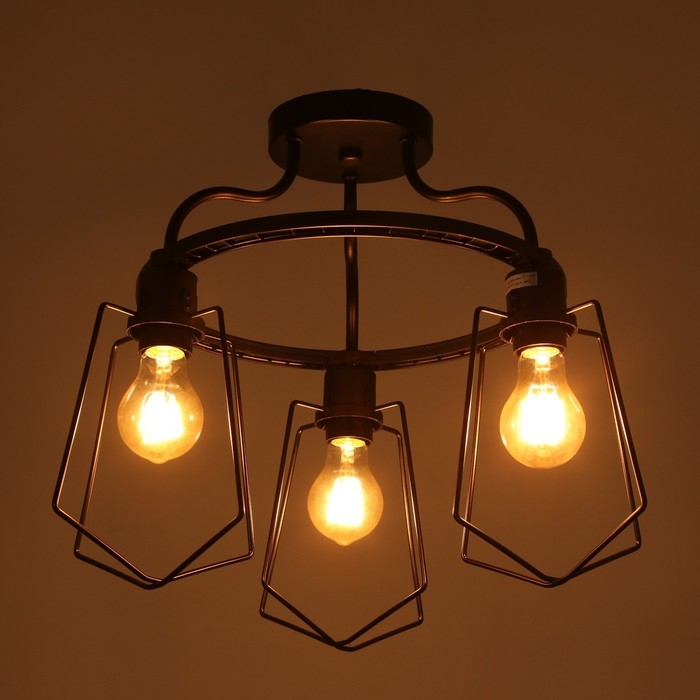 Люстра Люстра "Компакт" 3x40Вт E27 черный 45х45х42 см.