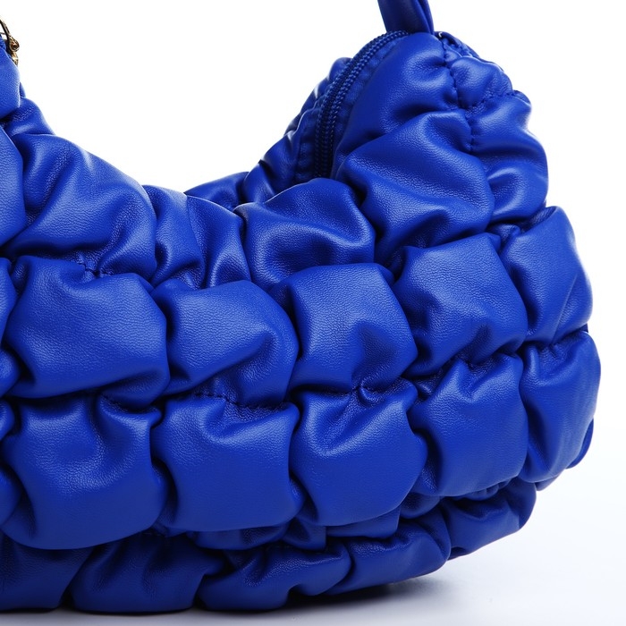 Сумка-багет на молнии, цвет синий Сумка-багет на молнии, цвет синий