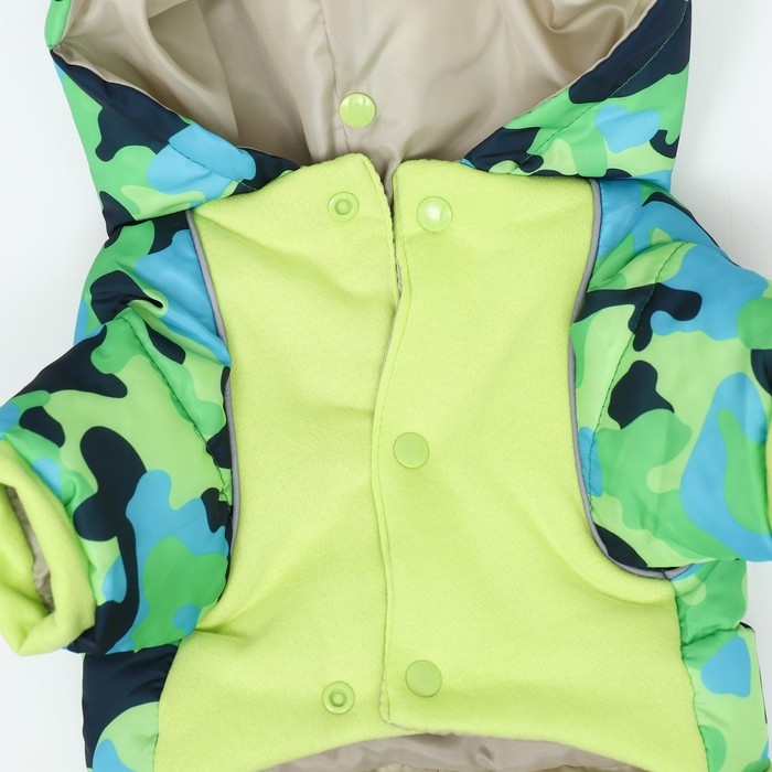 Комбинезон Комбинезон "Go-Иди" с утяжкой, размер 8 (ДС 19 см, ОГ 30, ОШ 22 см), зелёный/камуфляж