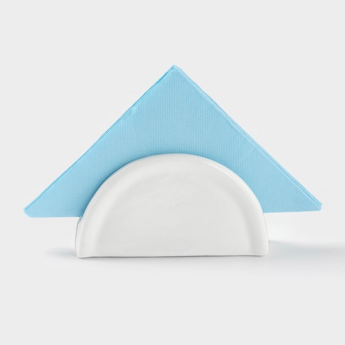 Салфетница керамическая «Классика», 11,5×3,5×6 см, цвет белый Салфетница керамическая «Классика», 11,5×3,5×6 см, цвет белый