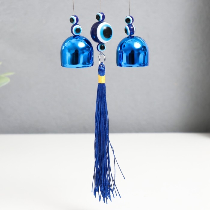 Музыка ветра металл Музыка ветра металл "Слоник" от сглаза с кисточкой 2 колокольчика 24 см