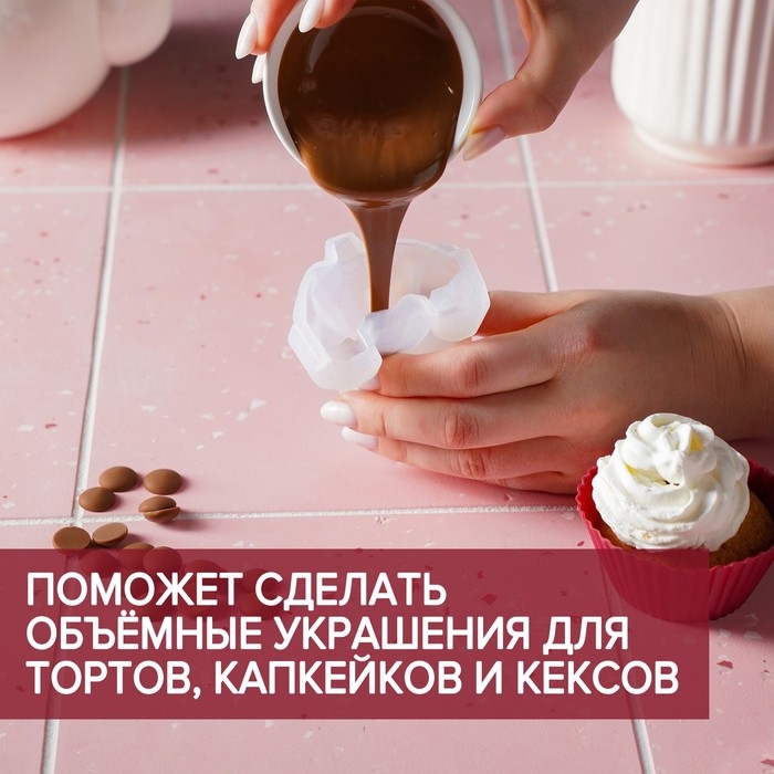 Молд «Медвежонок», силикон, 6,5×5,8 см, прозрачный Молд «Медвежонок», силикон, 6,5×5,8 см, прозрачный