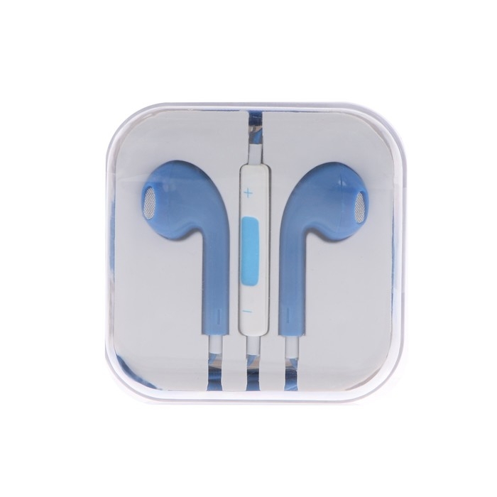 Наушники LuazON RX-13, вкладыши, микрофон, синие Наушники LuazON RX-13, вкладыши, микрофон, синие