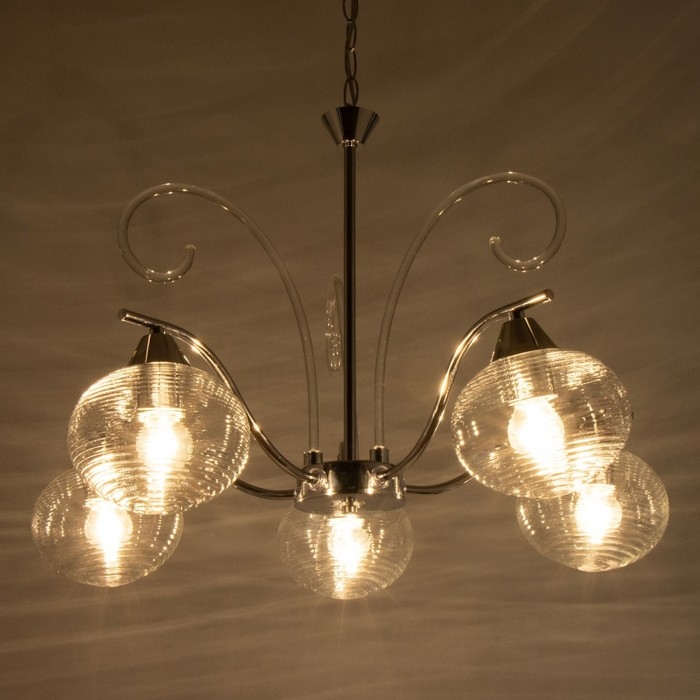 Люстра Люстра "Харми" 5xE27 40Вт серебро 58х58х41 см BayerLux