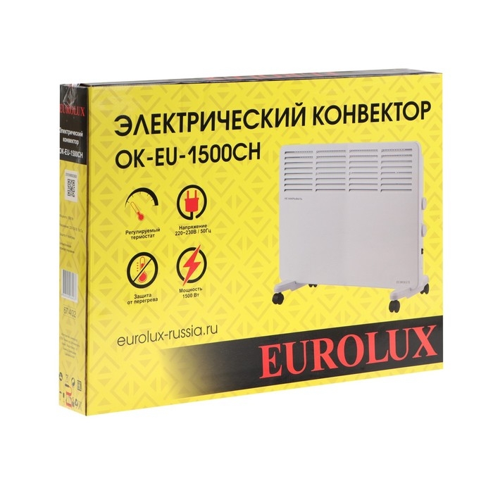 Обогреватель Eurolux ОК-EU-1500CH, конвекторный, 1500 Вт, механ. регулировка, стич, белый Обогреватель Eurolux ОК-EU-1500CH, конвекторный, 1500 Вт, механ. регулировка, стич, белый