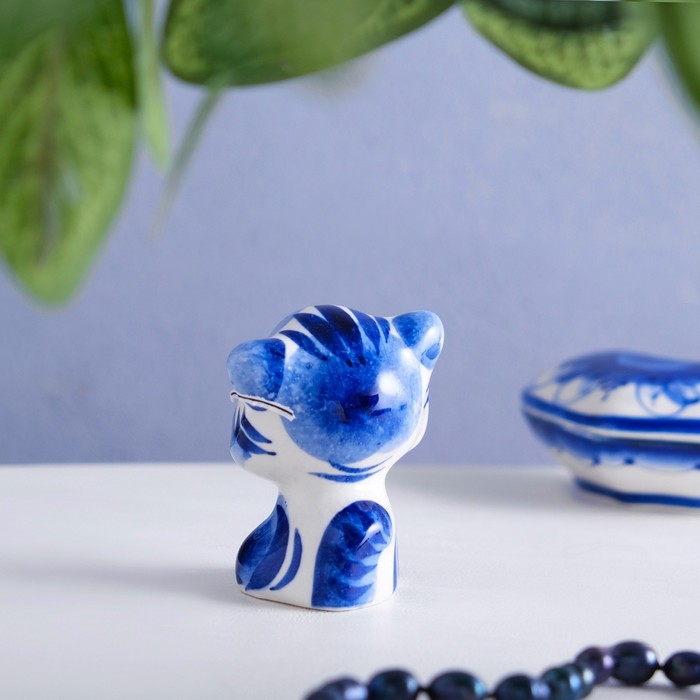 Сувенир «Кот Гав», 6 см, гжель Сувенир «Кот Гав», 6 см, гжель