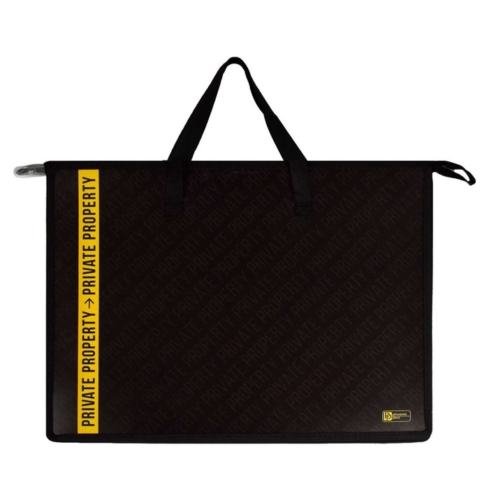 Папка для чертежей и рисунков А3, 450 х 330 х 90 мм, с ручками, пластиковая, молния сверху, Феникс  Папка для чертежей и рисунков А3, 450 х 330 х 90 мм, с ручками, пластиковая, молния сверху, Феникс "Частная собственность"