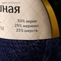 Пряжа "Воздушная" 25%меринос. шерсть, 25%шерсть, 50%акрил 370м/100гр (173 синий)