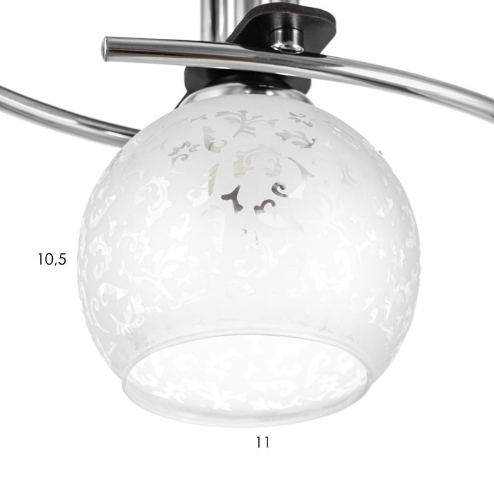 Люстра Люстра "Луис" 3xE27 40Вт хром 55x17x24см