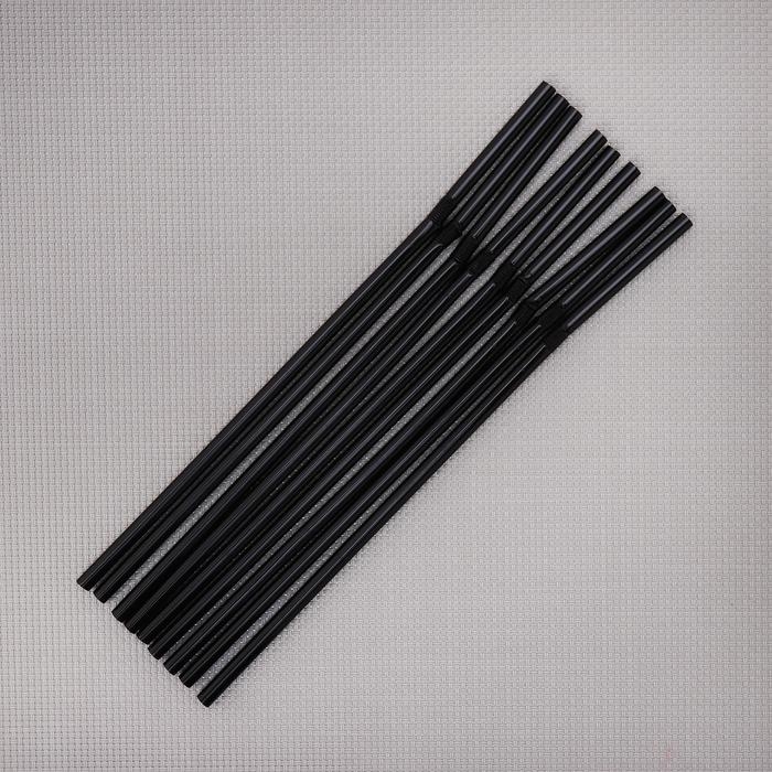 Трубочки одноразовые для напитков Доляна, 21 см, d=5 мм, 250 шт, с гофрой, цвет чёрный Трубочки одноразовые для напитков Доляна, 21 см, d=5 мм, 250 шт, с гофрой, цвет чёрный