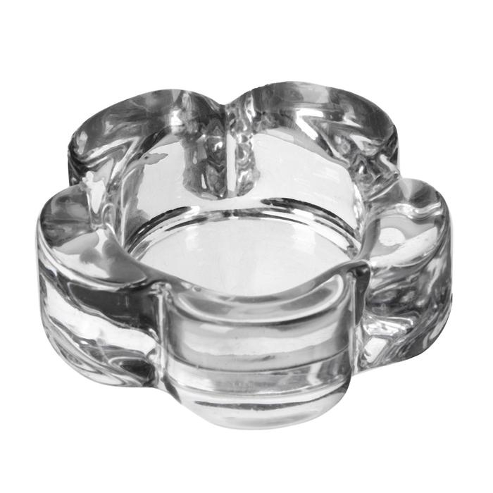 Подсвечник стекло на 1 свечу Подсвечник стекло на 1 свечу "Цветок" прозрачный 2,5х6,5х6,5 см