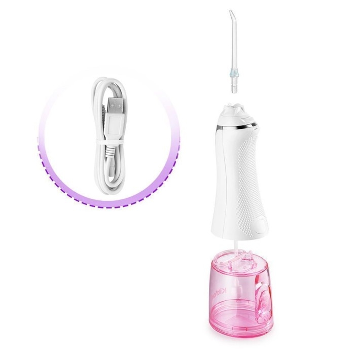 Ирригатор для полости рта Kitfort КТ-2919-1, 21 Вт, 300 мл, 5 режимов, шнур 1,2 м, бело-розовый Ирригатор для полости рта Kitfort КТ-2919-1, 21 Вт, 300 мл, 5 режимов, шнур 1,2 м, бело-розовый