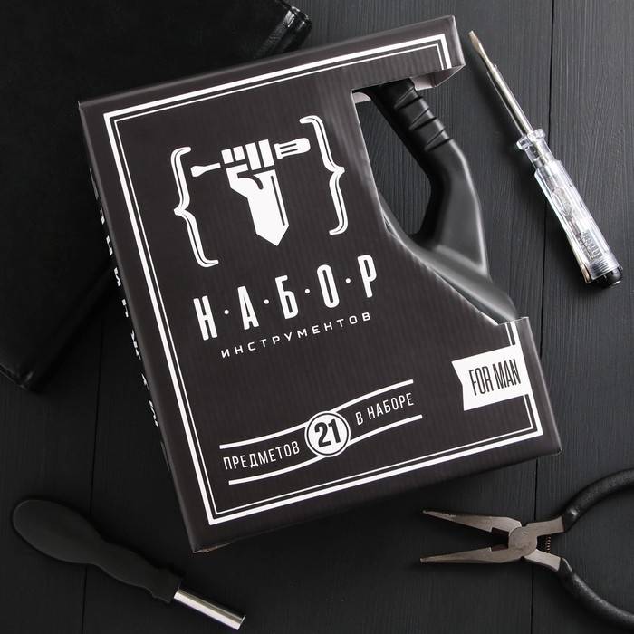 Набор инструментов в канистре FOR MAN, 14.8х23 см Набор инструментов в канистре FOR MAN, 14.8х23 см