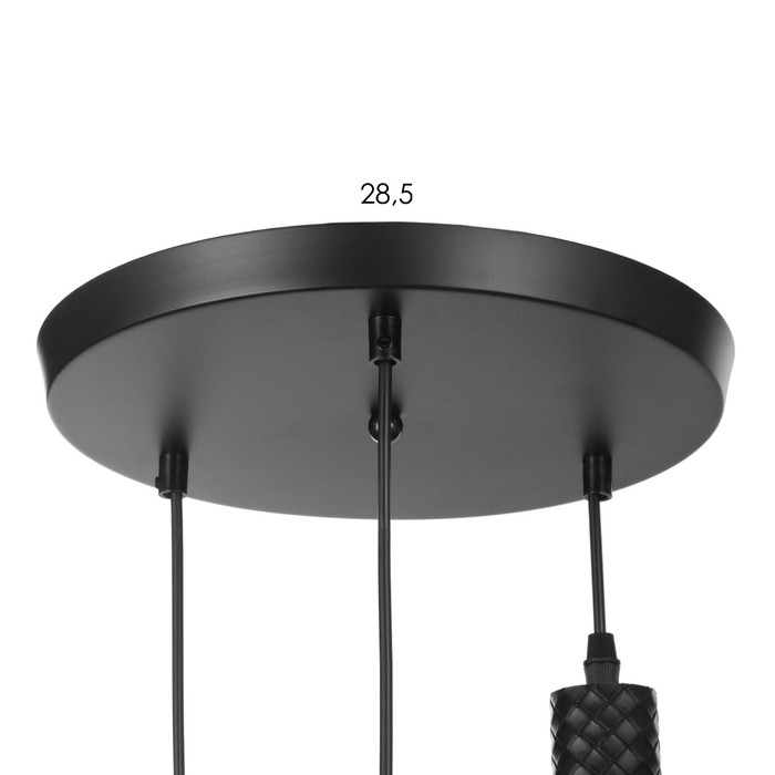 Светильник Светильник "Скин" 3хЕ27 40Вт черный 30х30х16-60см