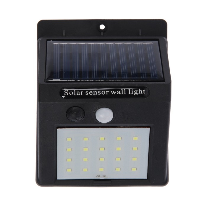 Садовый светильник на солнечной батарее с датчиком движения, накладной, 9.5 × 13 × 5 см, 30 LED, свечение белое Садовый светильник на солнечной батарее с датчиком движения, накладной, 9.5 × 13 × 5 см, 30 LED, свечение белое