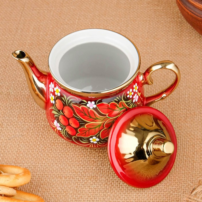 Набор «Рябина», 3 предмета, самовар 3 л, заварочный чайник 0,7 л, поднос Набор «Рябина», 3 предмета, самовар 3 л, заварочный чайник 0,7 л, поднос