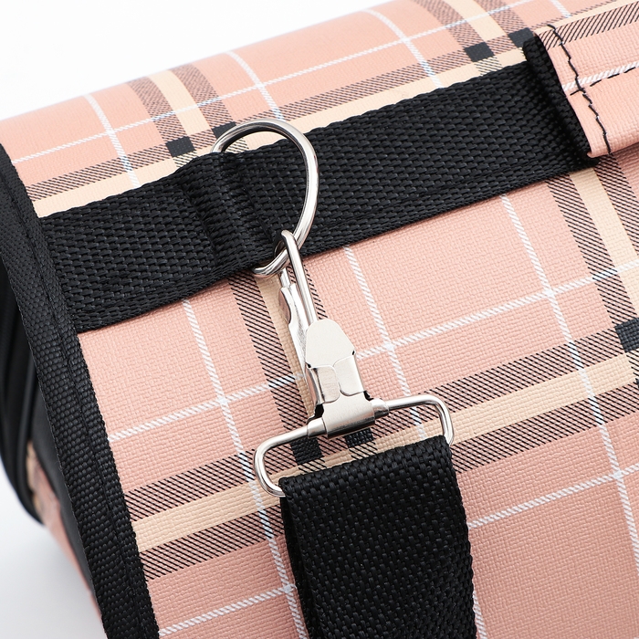 Сумка-переноска каркасная  Сумка-переноска каркасная "Клетка", размер M,  43 х 21 х 26 см, розовая