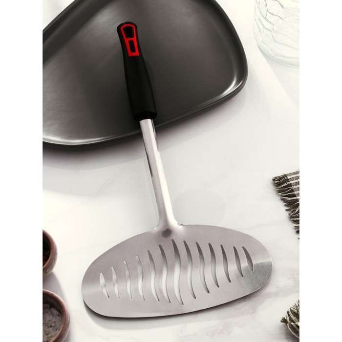 Лопатка для рыбы из нержавеющей стали Доляна, 34,5×18,5 см Лопатка для рыбы из нержавеющей стали Доляна, 34,5×18,5 см