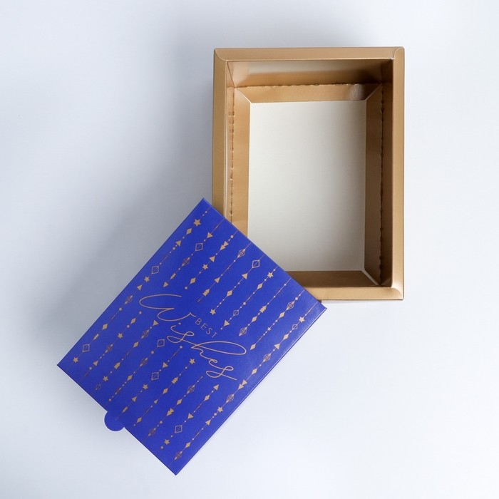 Коробка подарочная новогодняя складная «Best wishes», 20 х 15 х 10 см, Новый год Коробка подарочная новогодняя складная «Best wishes», 20 х 15 х 10 см, Новый год