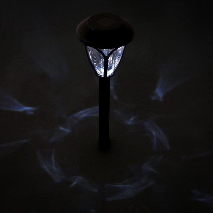 Садовый светильник на солнечной батарее «Ретро», 10 × 39 × 10 см, 1 LED, свечение белое