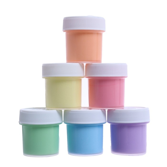 Краска акриловая, набор 6 цветов х 20 мл, Гамма Краска акриловая, набор 6 цветов х 20 мл, Гамма "Хобби", Pastel, морозостойкая, 180120228