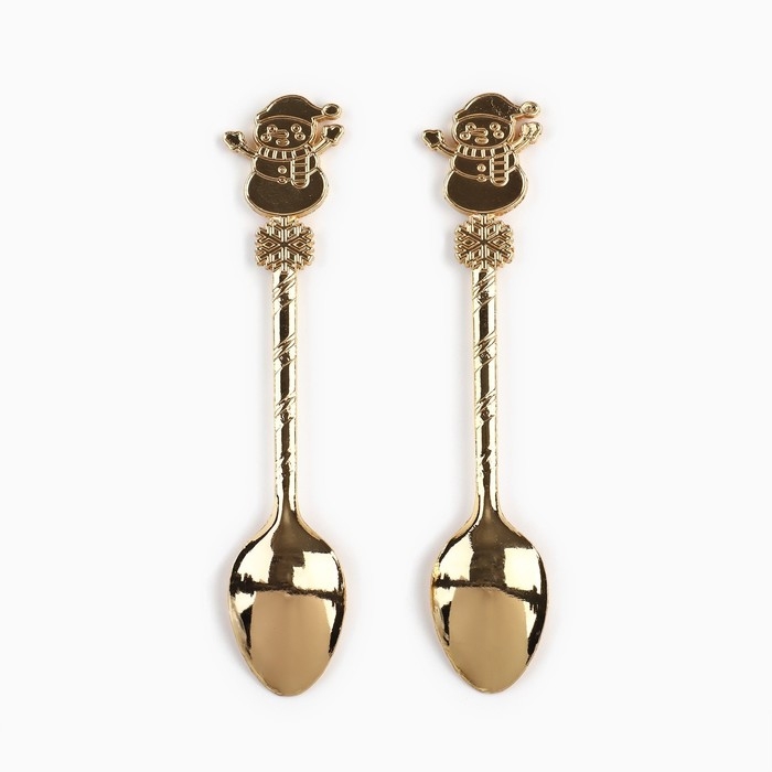 Ложки новогодние чайные с формовой ручкой «Новый год: Все желания сбудутся», 11 х 3 см Ложки новогодние чайные с формовой ручкой «Новый год: Все желания сбудутся», 11 х 3 см