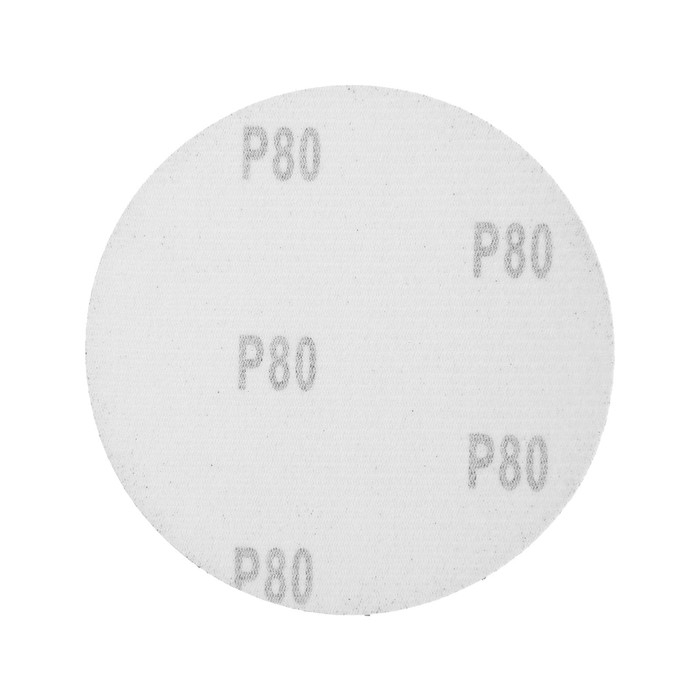 Круг абразивный шлифовальный под  Круг абразивный шлифовальный под "липучку" ТУНДРА, 125 мм, Р80, 100 шт.