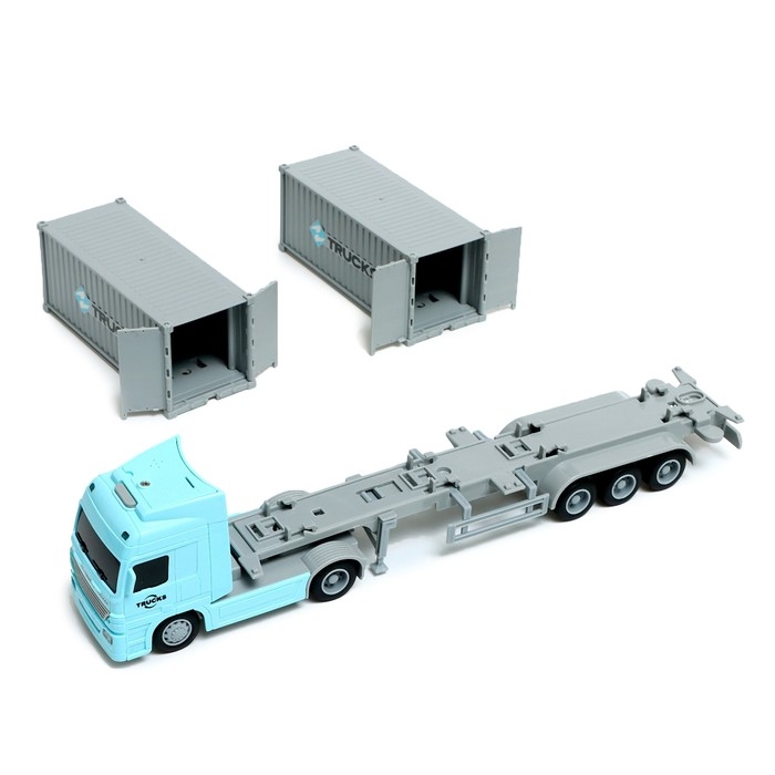Грузовик инерционный «Контейнеровоз», 1:50, свет, звук