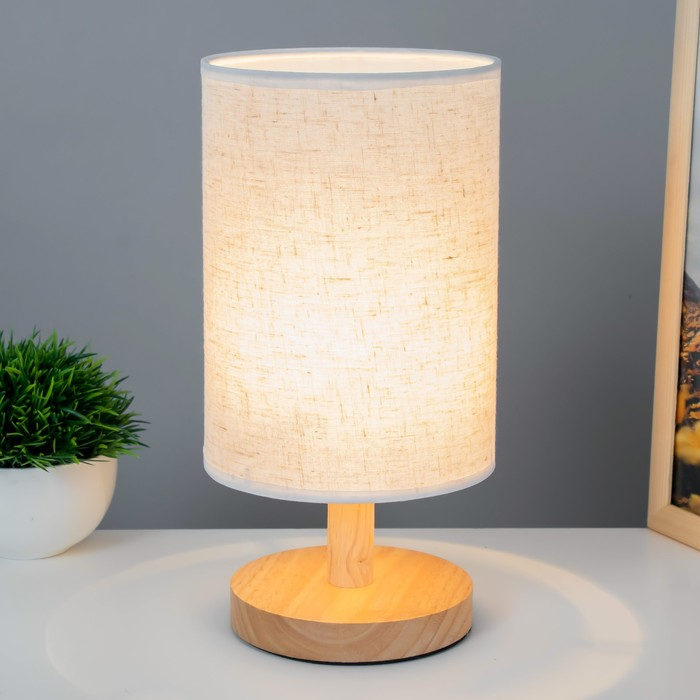 Лампа настольная Лампа настольная "Брюссель" 1х40Вт E27 белый 14х14х27 см RISALUX