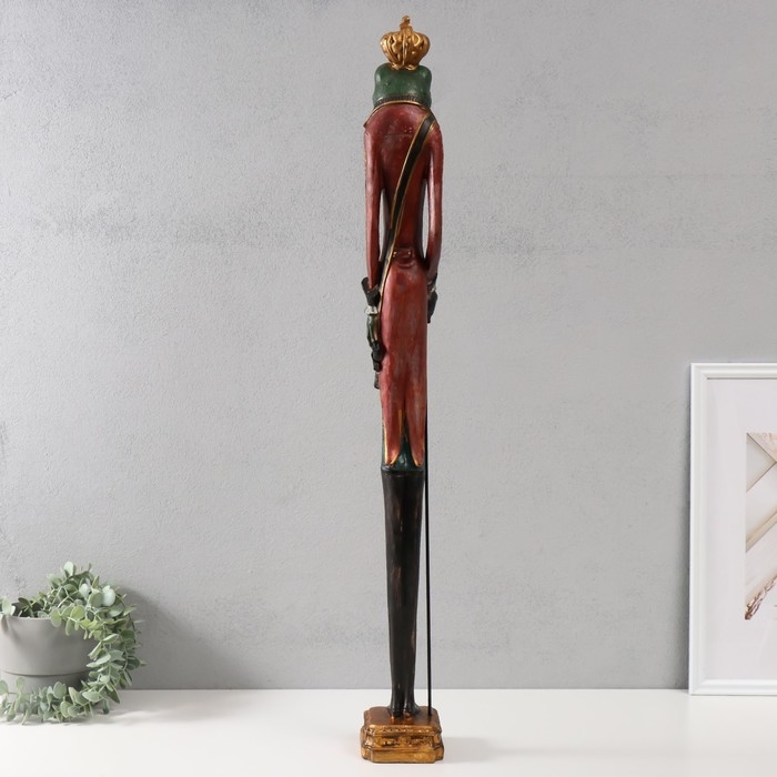 Сувенир полистоун Сувенир полистоун "Лягуха в короне с тростью" 12,5х10х85,5 см