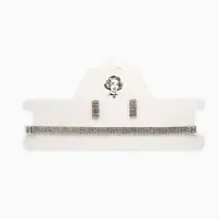 Набор 2 предмета: серьги, чокер &laquo;Лёд&raquo;, три ряда, белый в серебре, 30 см