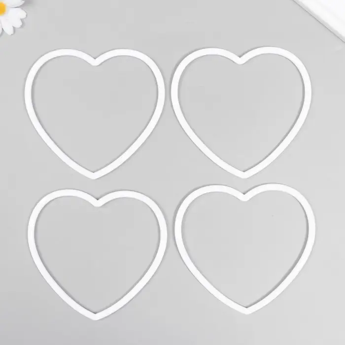 Основа для изготовления ловца снов пластик «Сердце», металл, 14.5 см