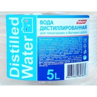 Вода дистиллированная,Distilled water,5л,ПЭТ канистра СПБ