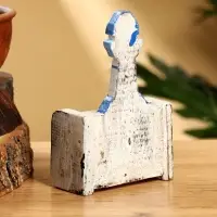 Календарь настольный «Маяк», 7×4×11 см, дерево, бело-синий