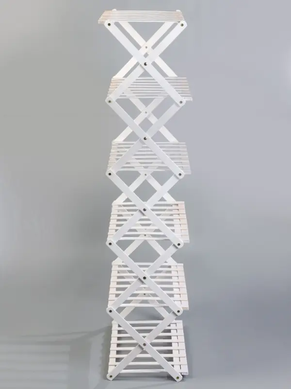 Стеллаж универсальный, 6 полок, 50&times;25&times;110 см, напольный, открытый, белый, Greengo