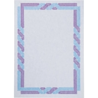 Сертификат-бумага А4 Attache 50 шт/уп&nbsp; сине-голубая крученая рамка ID1