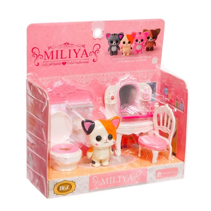 Набор игровой «Котик» с мебелью и аксессуарами, МИКС Набор игровой «Котик» с мебелью и аксессуарами, МИКС