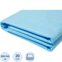 Простыня 140х200, голубой (10шт/упак), SMS, пл.20, А3, 12668