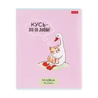 Тетрадь 48 листов в клетку &laquo;Гусь-веселюсь №1&raquo;, обложка мелованный картон, МИКС