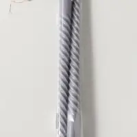 Набор свечей витых 25 см, 2 шт., 57 г, 5 ч, серый