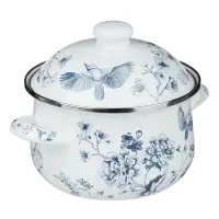 Кастрюля эмалированная тм VETTA Флорал, 18см, 2л, индукция