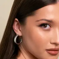 Серьги кольца &laquo;Пружина&raquo;, d=3 см, цвет серебро