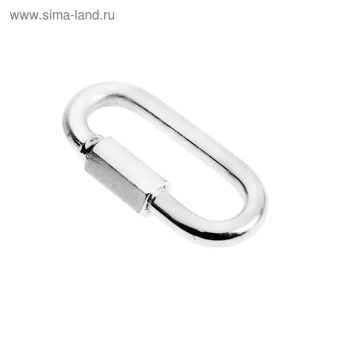 Карабин винтовой ТУНДРА krep, М8, оцинкованный, 1 шт. Карабин винтовой ТУНДРА krep, М8, оцинкованный, 1 шт.