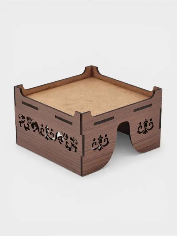 Салфетница деревянная Доляна &laquo;Орех&raquo;, 12.5&times;12.5 см, с салфетками, коричневая