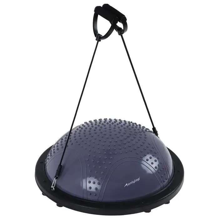 Полусфера BOSU гимнастическая ONLYTOP, массажная, с насосом, 58&times;25 см, серая