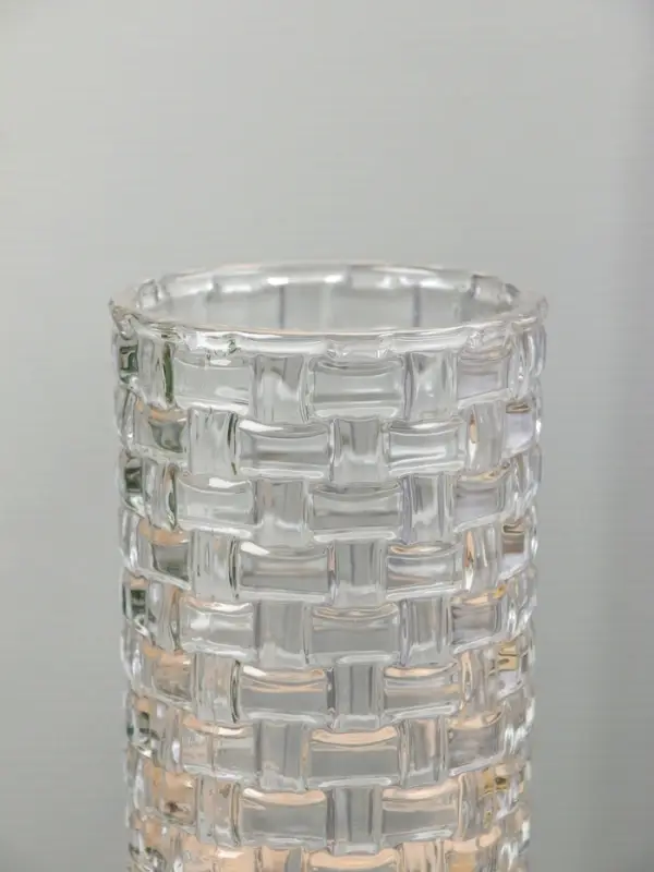 Ваза для цветов &laquo;Шерри&raquo;, кирпичики, 23.5&times;9.5 см, стекло, прозрачная
